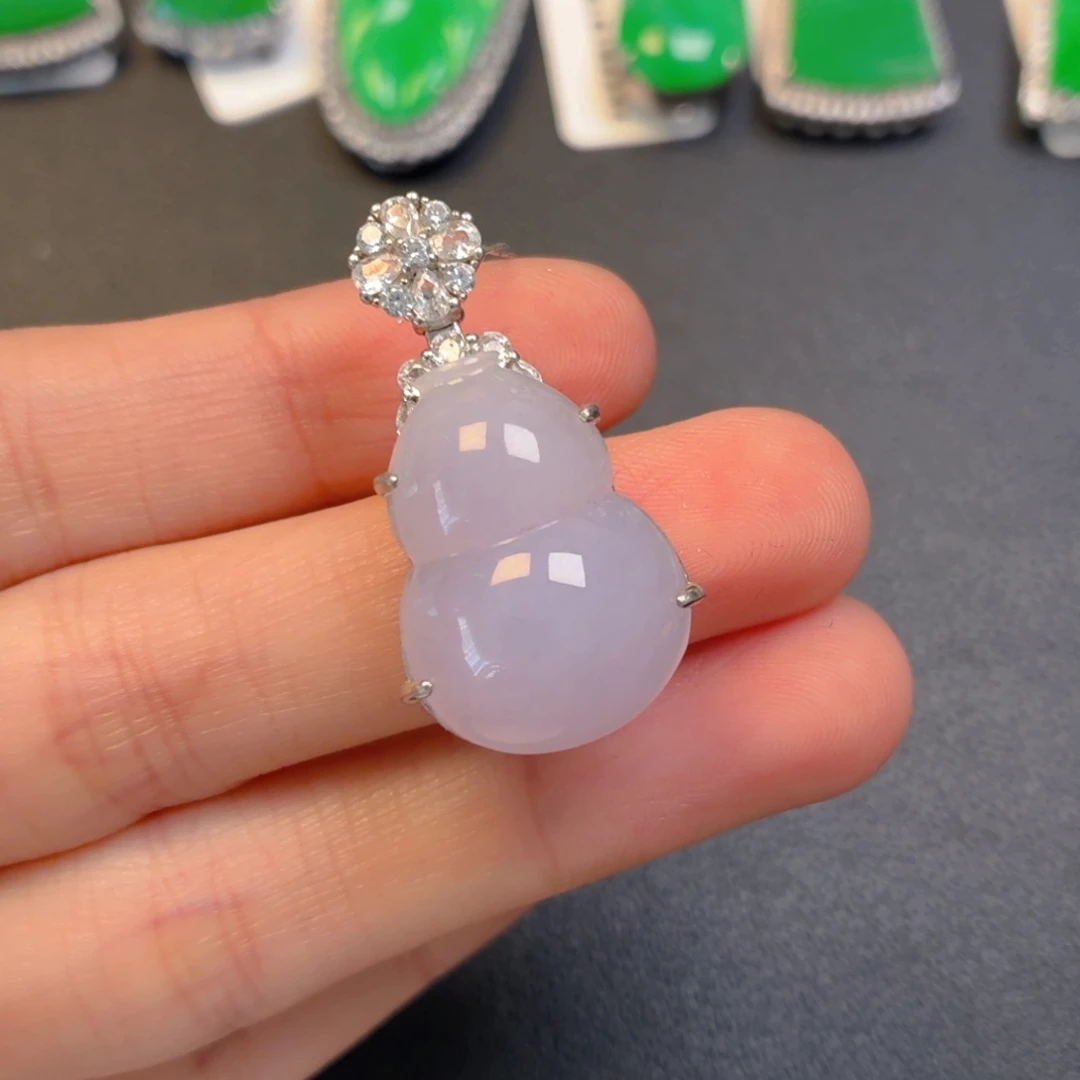 翡翠银S925镶嵌颈饰