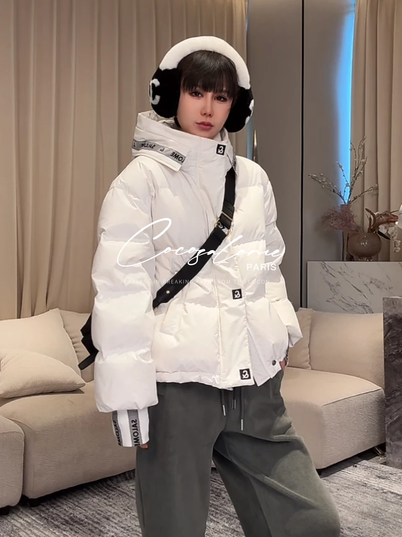 韩彬彬"白雪公主"冬季三防羽绒服洋气休闲装高级感百搭外套-212-5