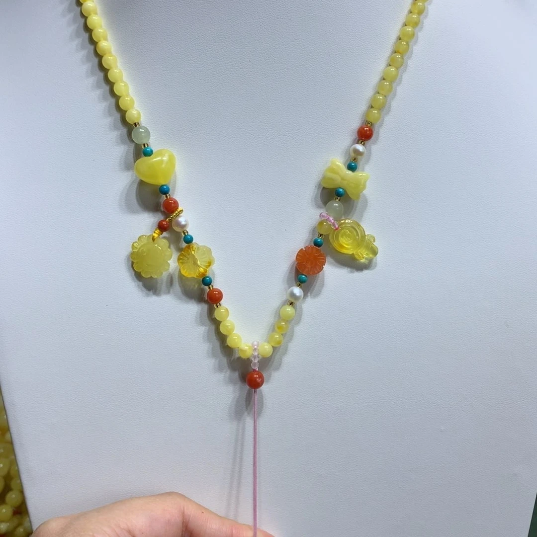 未镶嵌颈饰蜜蜡特价