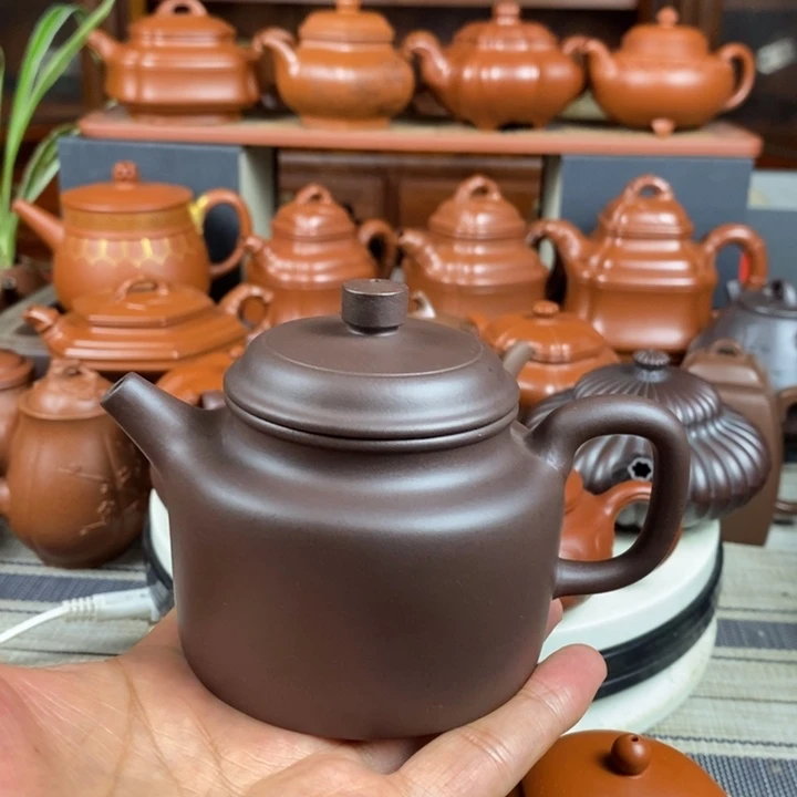 茶壶紫砂德钟220cc原矿一厂老紫泥特价