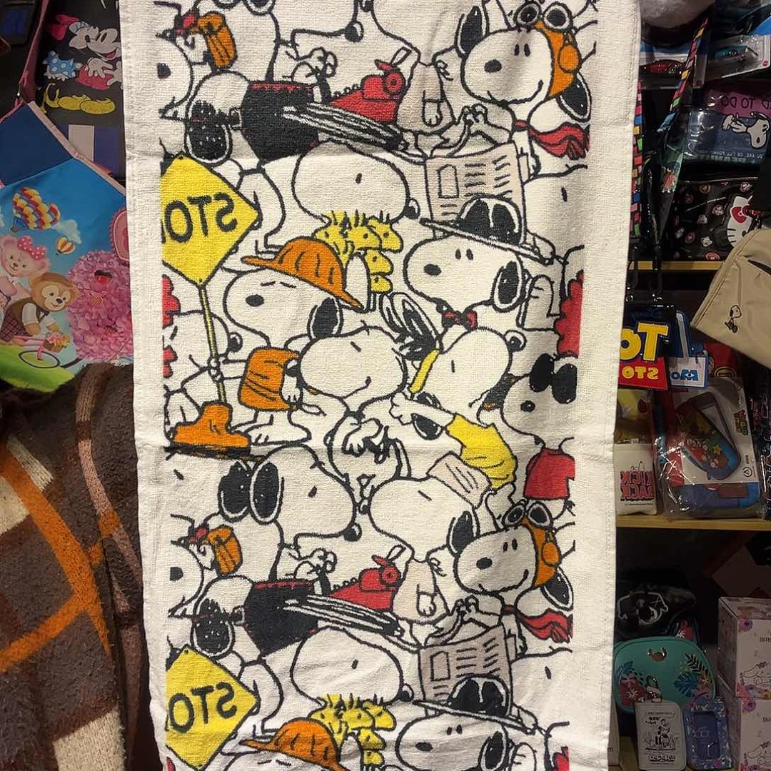 织物发两条史努比毛巾