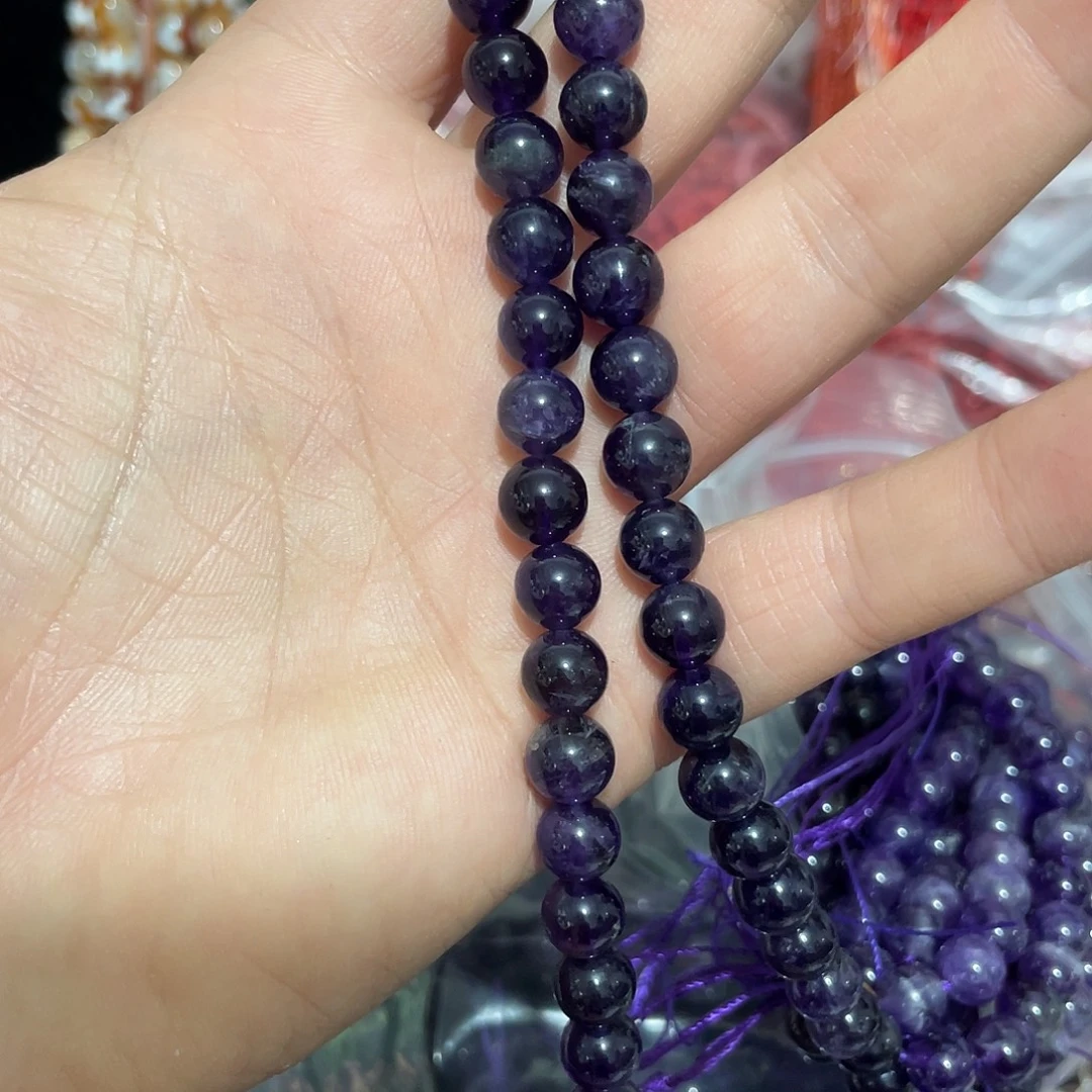 一***，玛瑙/玉髓合金珠宝半成品紫水晶卡8