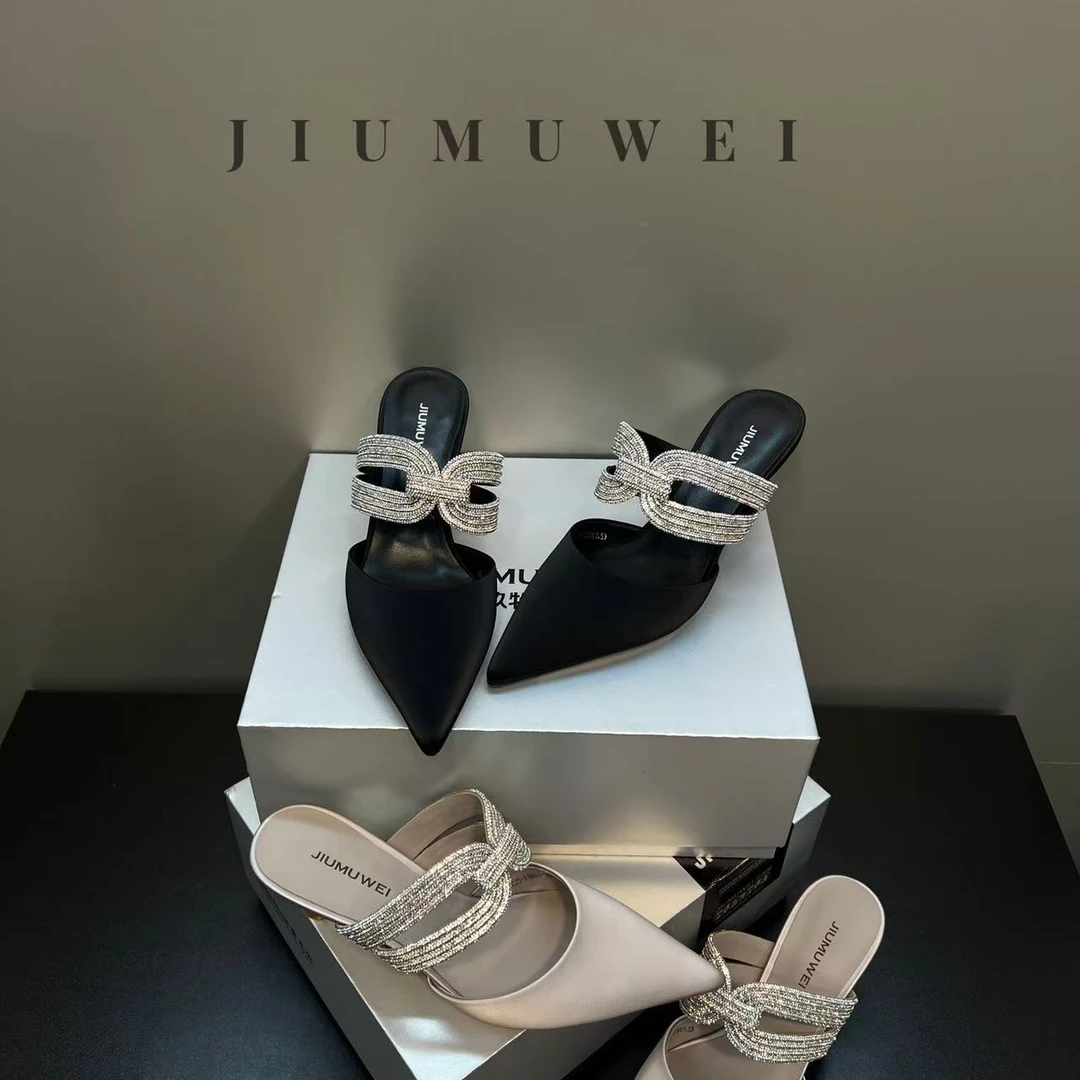 JIUMUWEI 【晶珠幻舞】闪钻配饰高跟凉鞋  1868  8863-103
