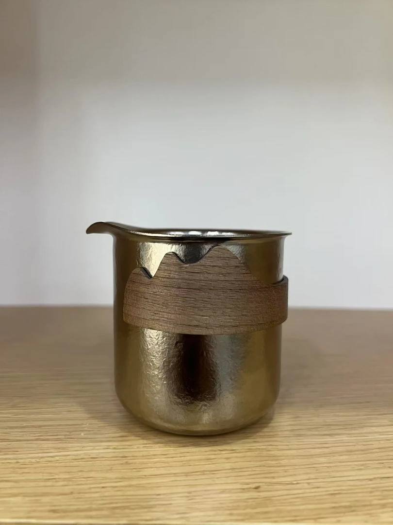 《精抛 公道杯》纯钛单层300ml泡茶器精抛高端公道杯分茶杯