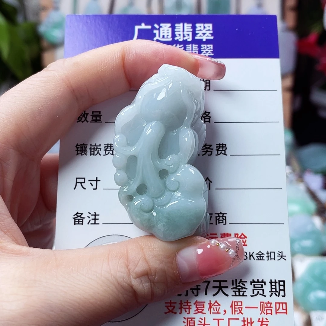 翡翠未镶嵌颈饰貔貅，有棉，介意勿拍41