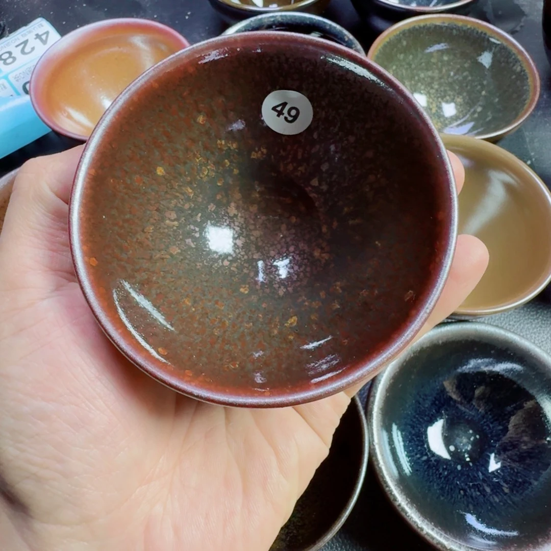 波***子摆件古时茶器建窑建盏49