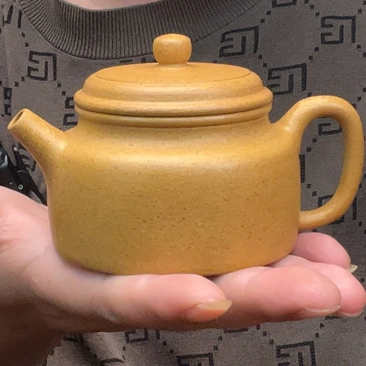 紫砂原矿紫砂壶原矿黄金段全手工德钟190毫升左右