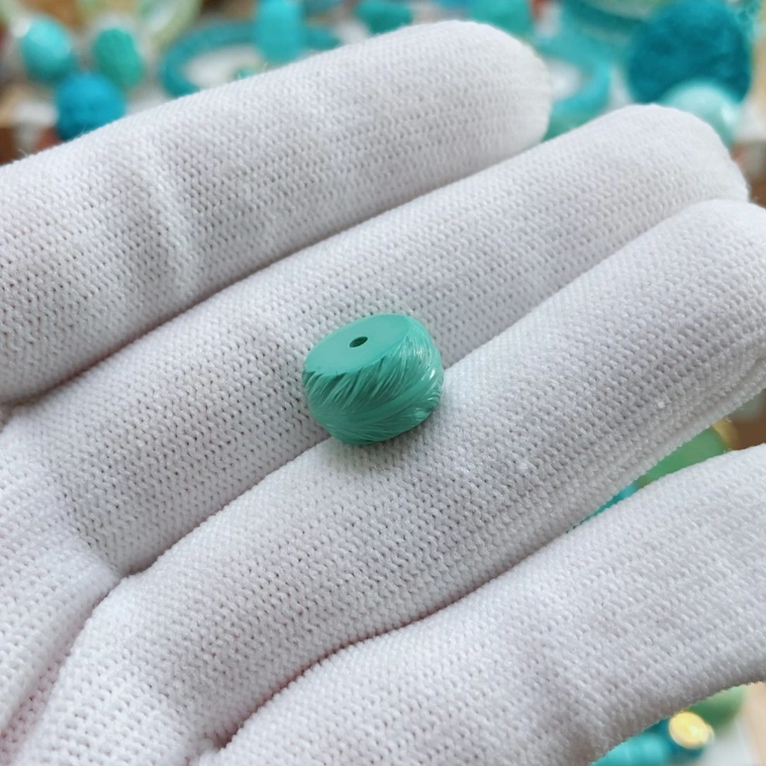 绿松石未镶嵌羽毛扣11.7mm