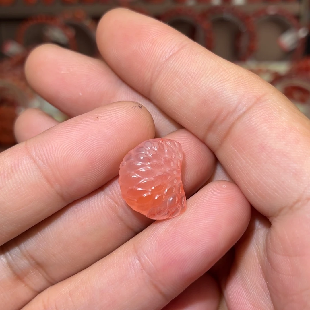南红玛瑙未镶嵌颈饰橘子瓣