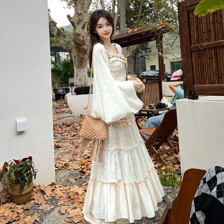 C-2649胖颖专属大码夏季新款波西米亚外套+吊带+半身裙宋开衫