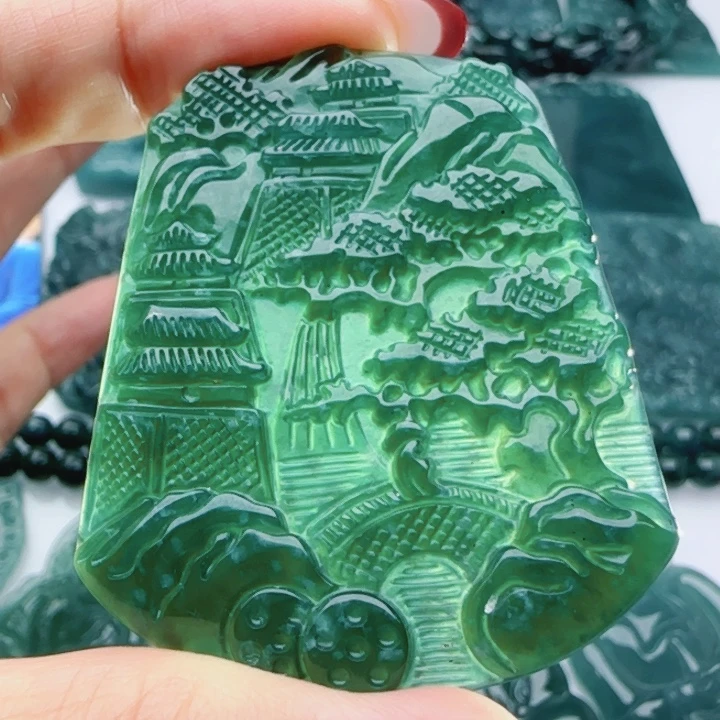 翡翠未镶嵌颈饰多样性发货天然A货翡翠