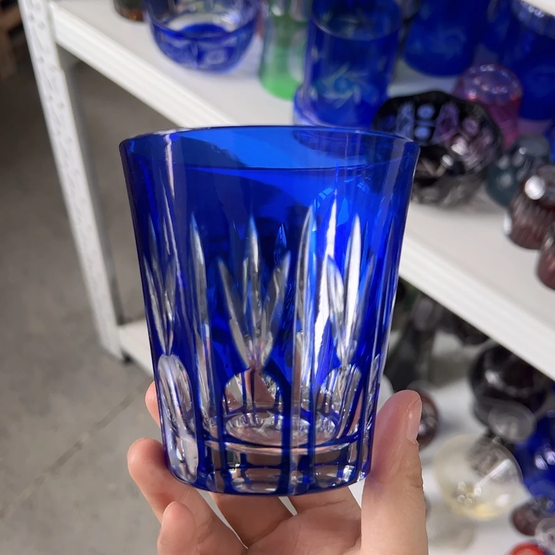 水晶玻璃高脚款微瑕一个