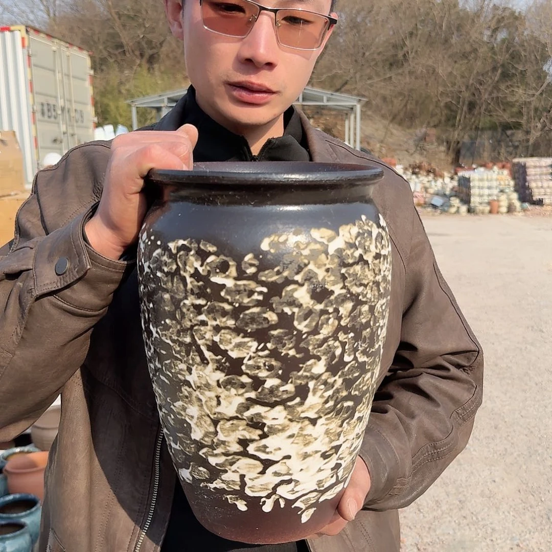 紫砂花盆口20高30（一个老庄姹寂风