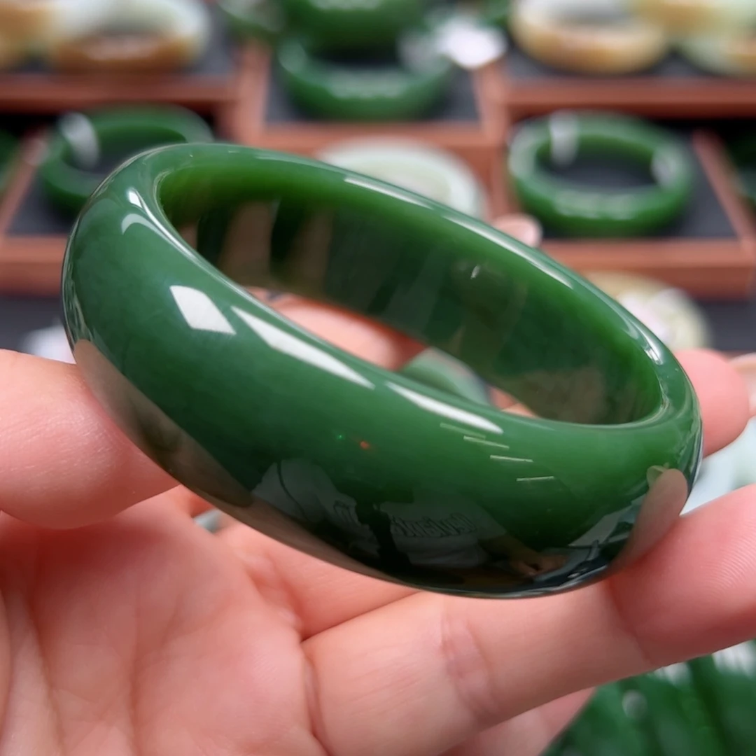 未镶嵌手镯和田玉（碧玉）5960圈口