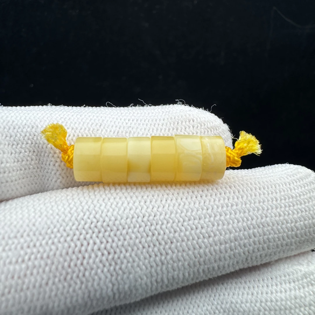 J2843天然矿源蜜蜡 墩子 7.7mm支持复检假一罚四