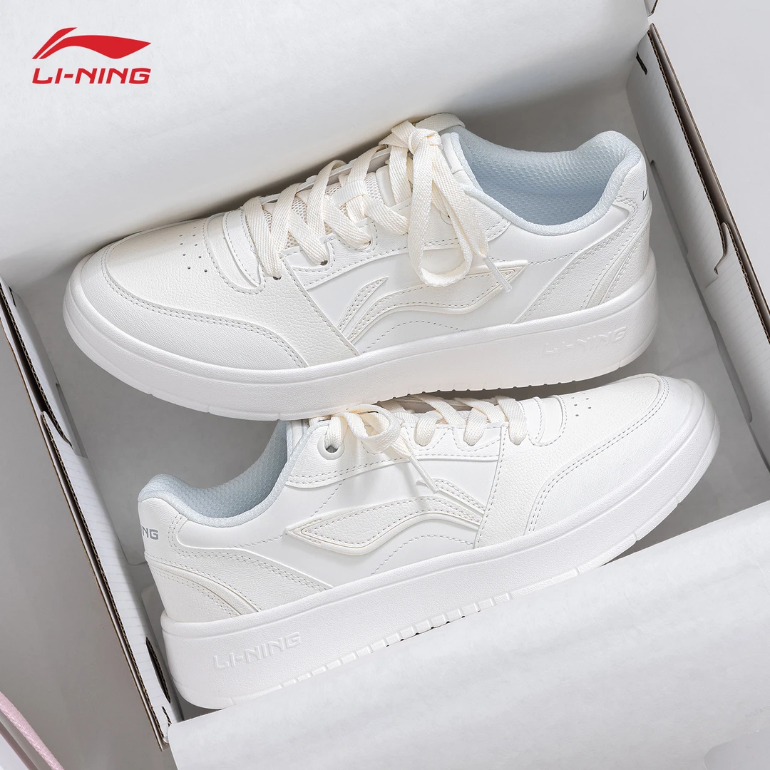李宁元宝v3女鞋板鞋百搭增高时尚2025秋冬新款潮流低帮简约运动鞋