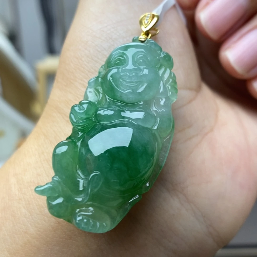 【闪购商品】颈饰18K金镶嵌翡翠29