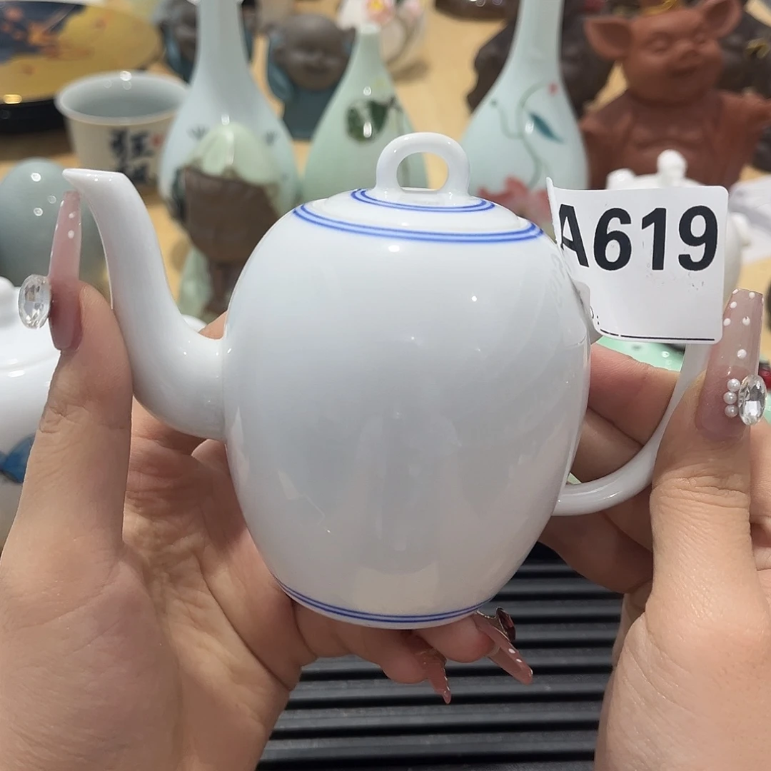 瓷片茶摆件工艺品摆件666