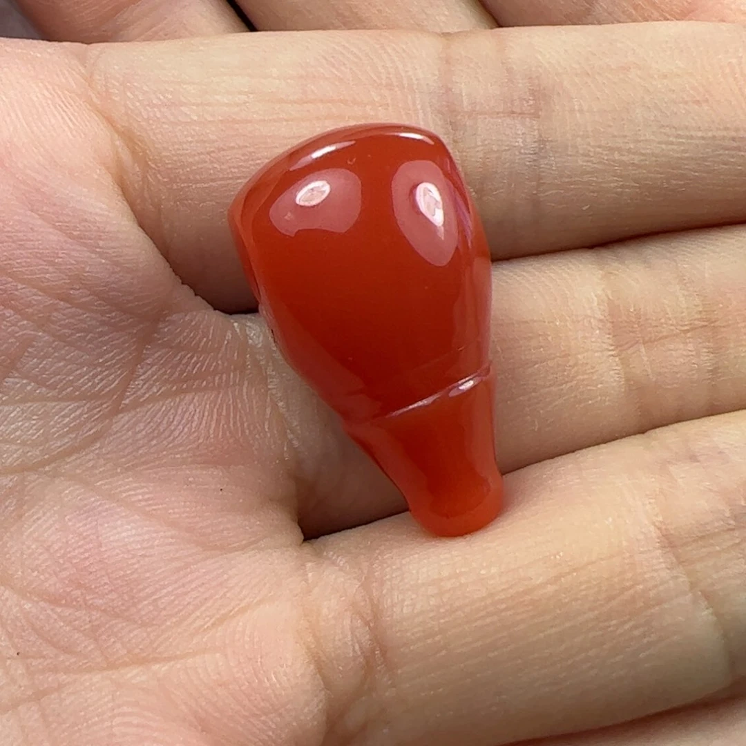 南红玛瑙三通未镶嵌逗*子