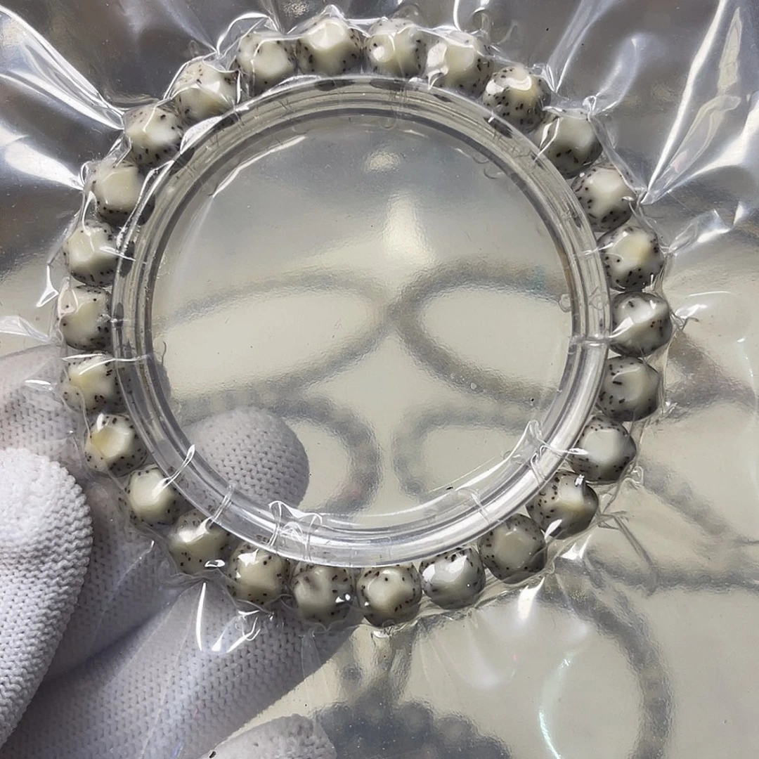 星月菩提手串9改满工无相全玉化测留白针尖星