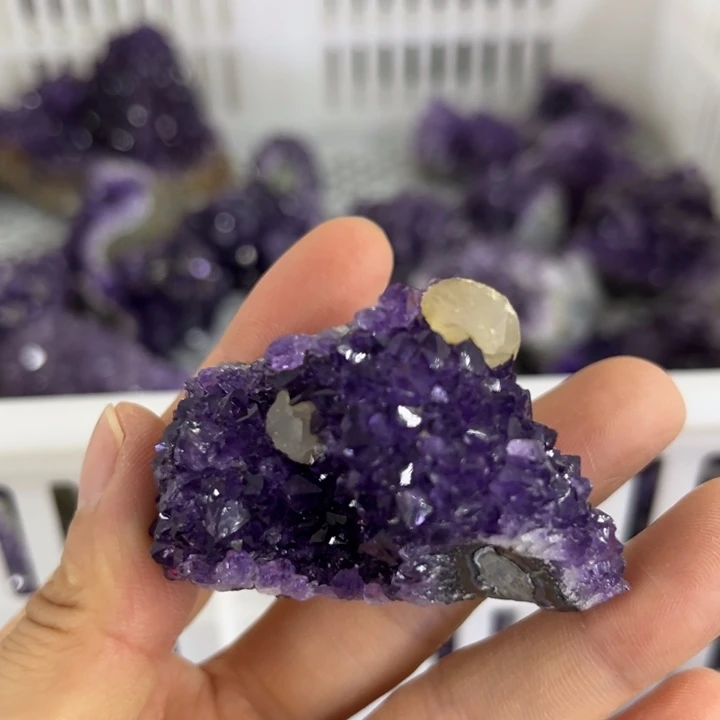未镶嵌发饰水晶奇石紫花球