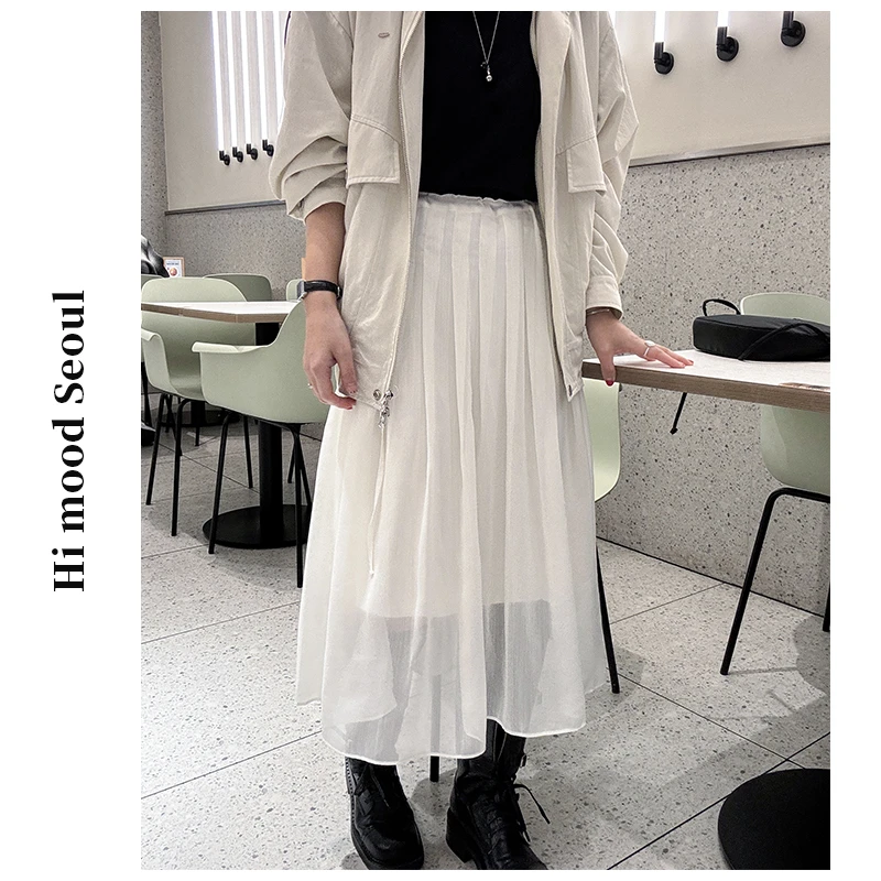 【金恩慧欧尼Hi mood】腰间系带压褶蕾丝半身裙애쉬스커트