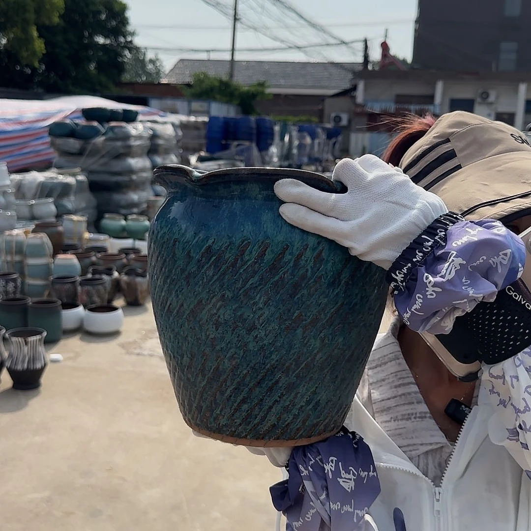 紫砂花盆王嫂花盆0716-132高26口24