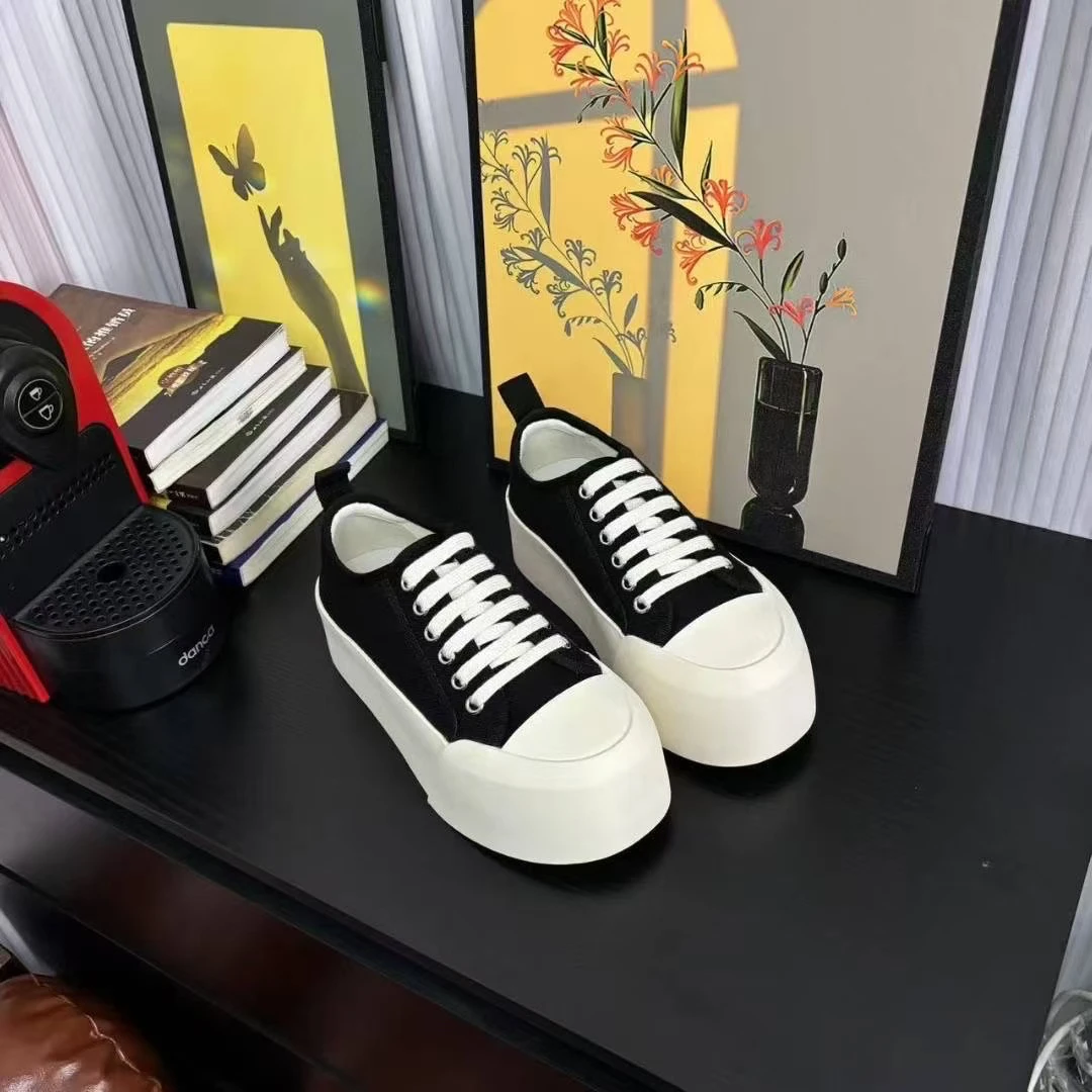 DEEP BREATH深呼吸女鞋 厚底鞋子配阔腿裤 增高休闲帆布鞋AX12279