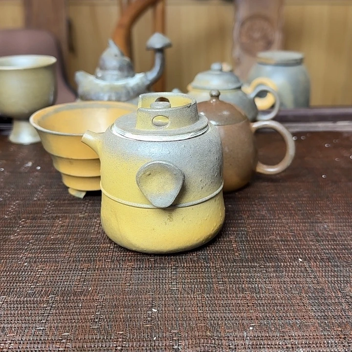 刀***雨紫砂茶壶坭兴陶柴烧