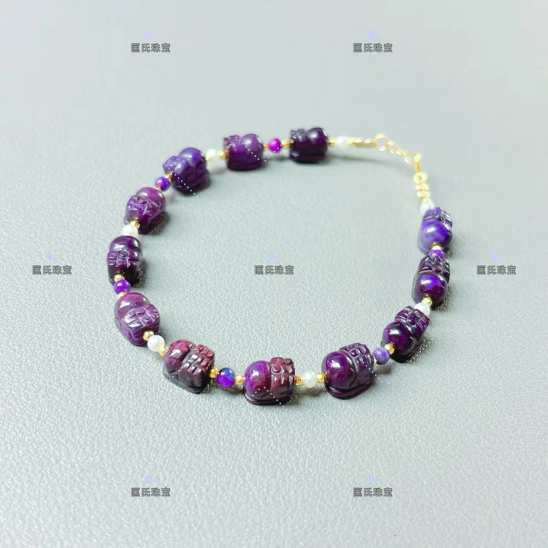 匡氏商店18K收藏级舒俱来帝王紫貔貅手链 Z-HL-A1919（多样性发一）