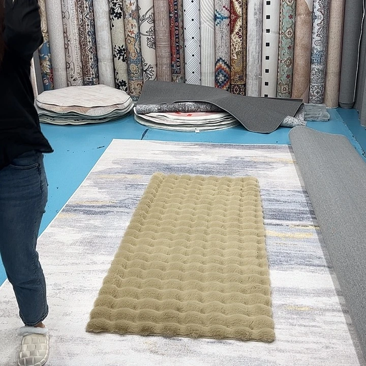 混纺80×200误差±1-3cm麂皮绒泡泡球仿兔毛特价福利