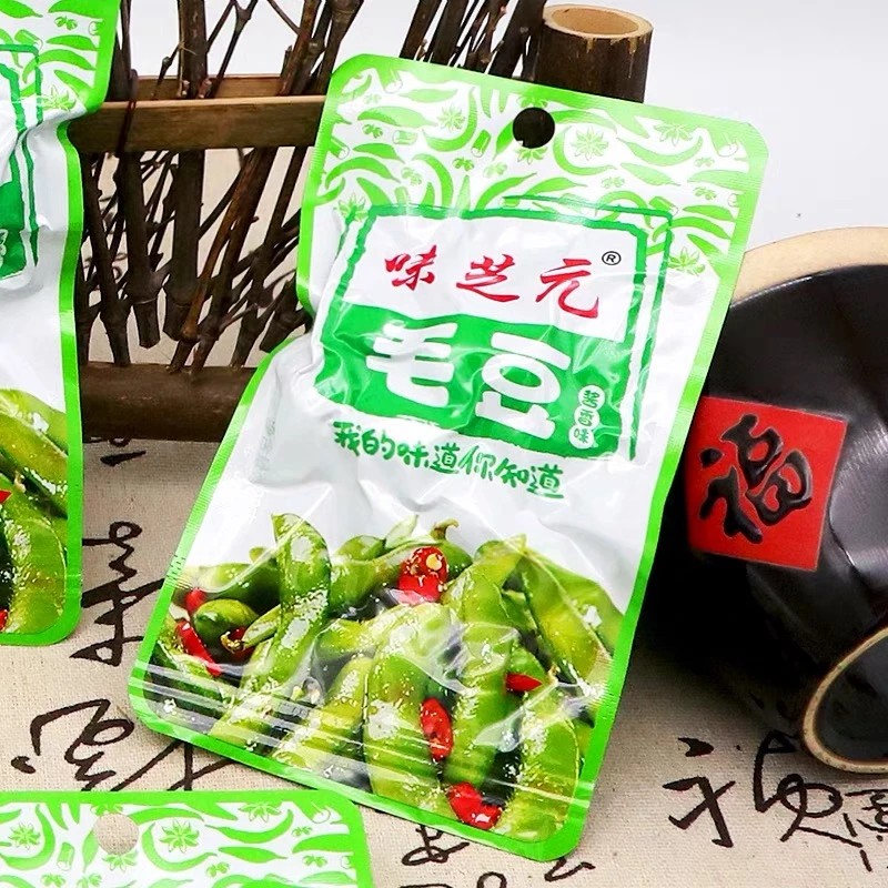 味芝元香辣酱香味毛豆麻辣即食小零食湖南特产卤味素食
