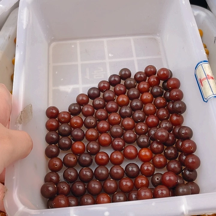 吊坠菩提根/象牙果车厘子红散珠圆珠100颗