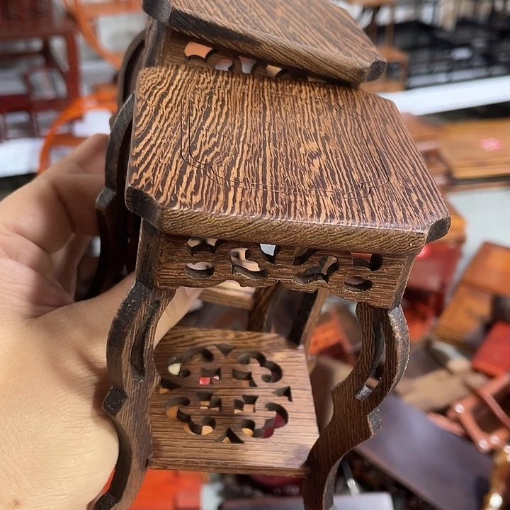 香榧木红木底座工艺品2个