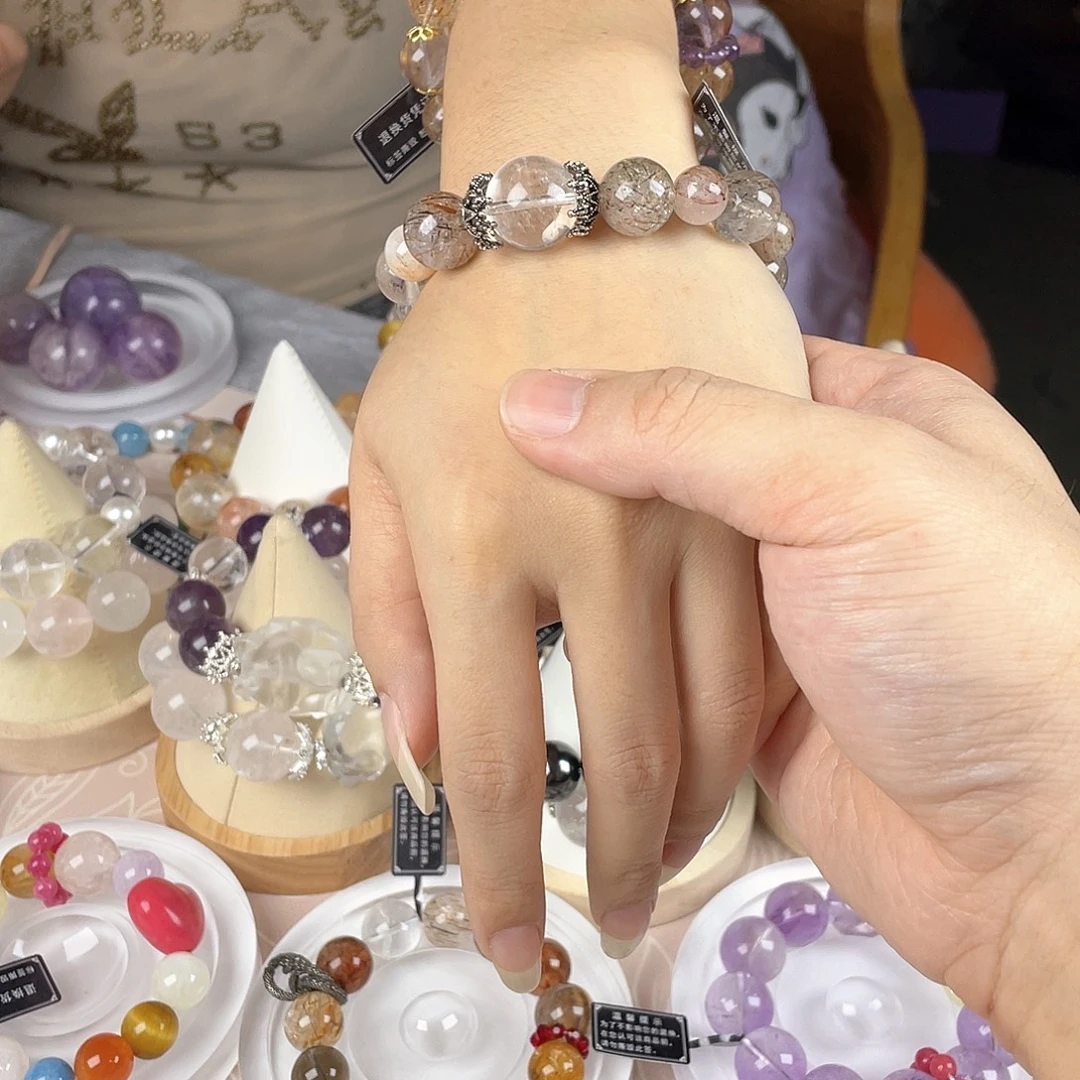 银S925镀金镶嵌手链水晶