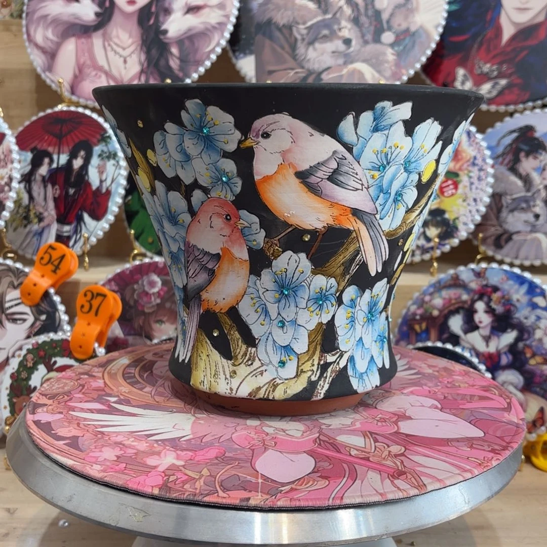 景德镇手绘花盆陶瓷22/18