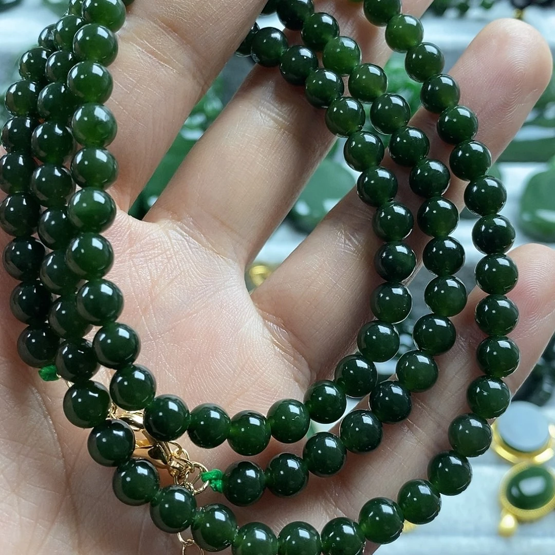和田玉（碧玉）未镶嵌颈饰6mm