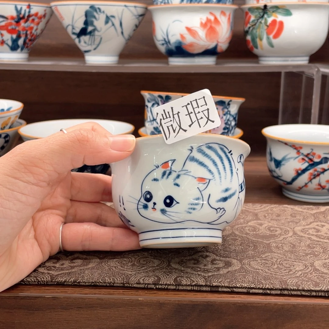 微瑕釉下彩纯手绘