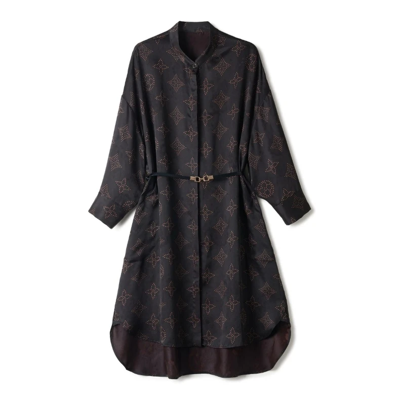 【星光灿烂】40姆米欧非特香云纱夏季新款年轻时尚衬衫-LBW25027