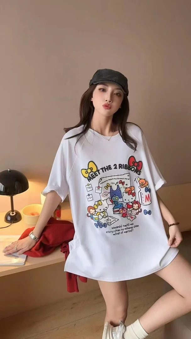 典典家-休闲宽松kt猫卡通上衣