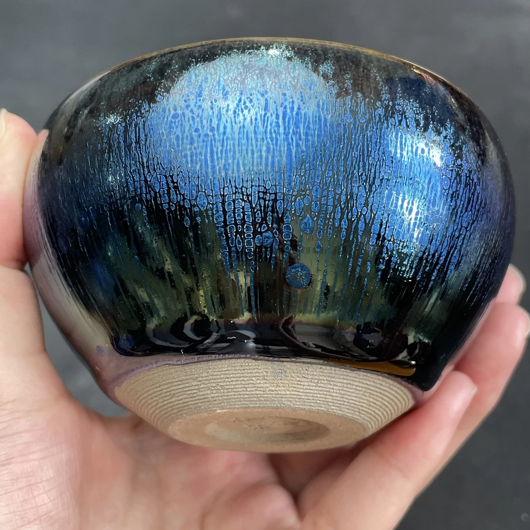 李永辉七彩油滴钵钵茶盏主人杯礼盒装