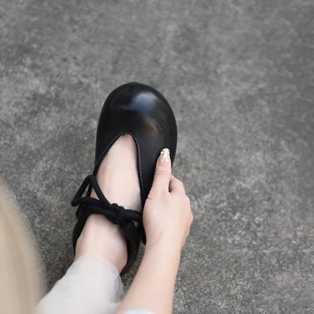 Artmu阿木原创浅口单鞋女绑带女鞋软底平底德比鞋新款2825CA-41