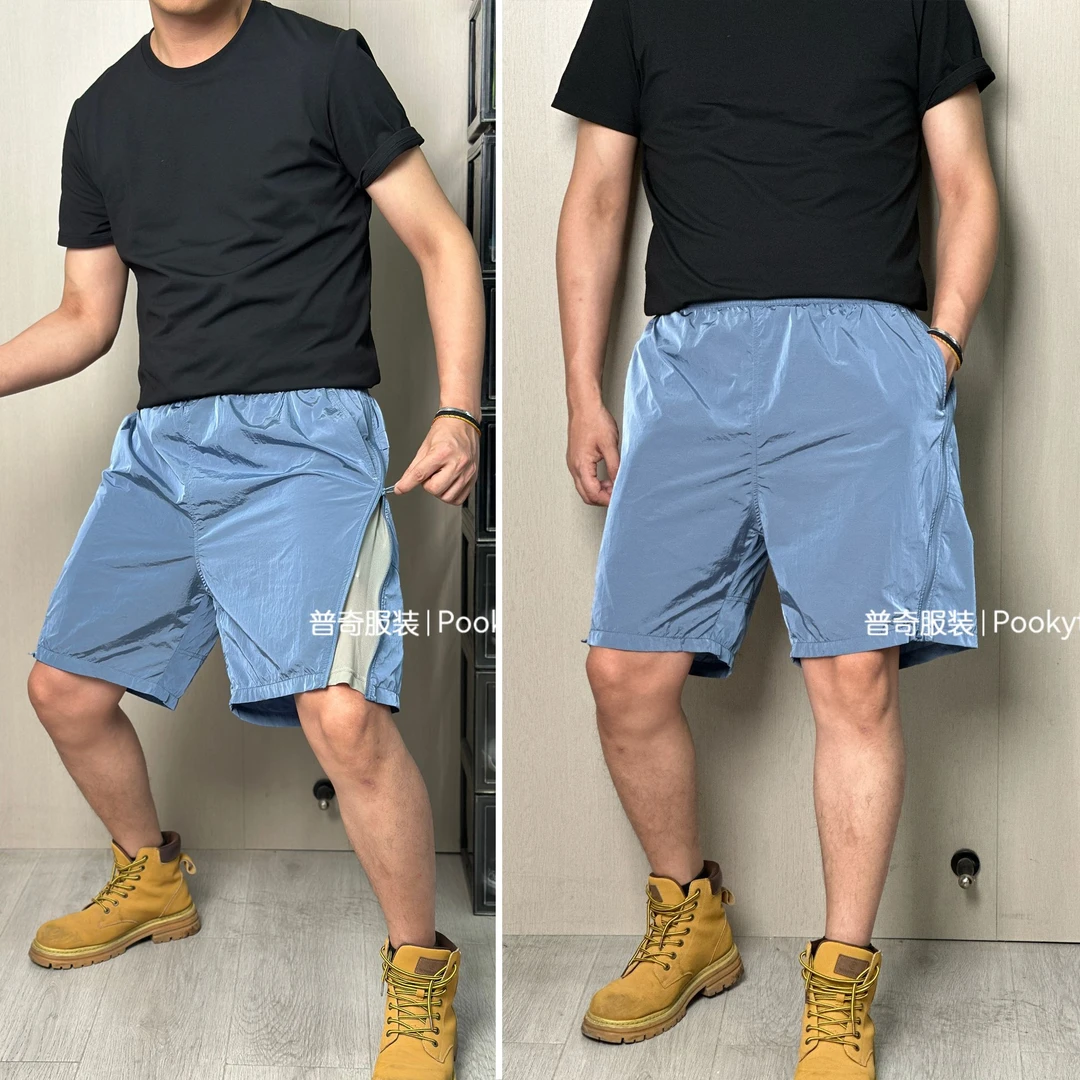 双侧开放设计！轻薄速干防水透气夏季男时尚简约休闲尼龙五分短裤