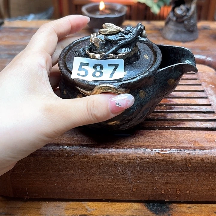 纯手工制作粗陶茶具