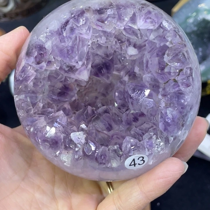 紫晶大型摆件（非配饰）银S925镶嵌