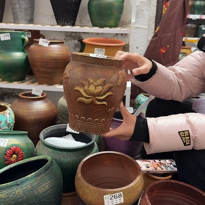 瑕疵金色浮雕花355高度21口径15