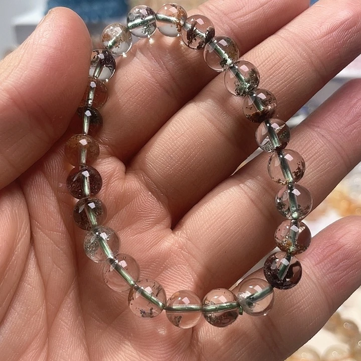 水晶手链未镶嵌唯屿儿天然绿幽灵