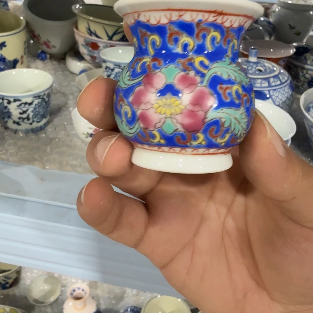 瓷片摆件手绘瓷器处理