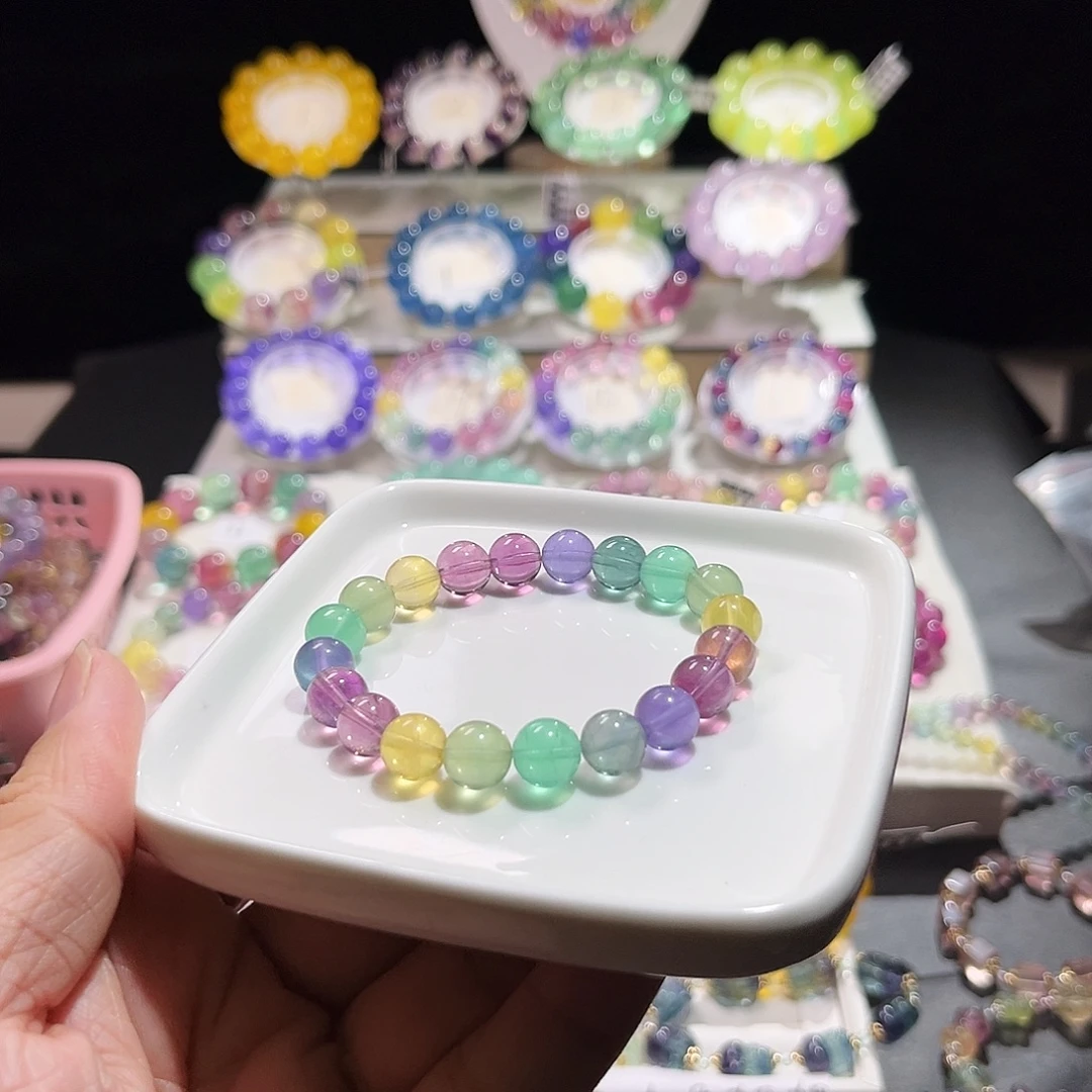 手串未镶嵌萤石9mm梦幻马卡龙