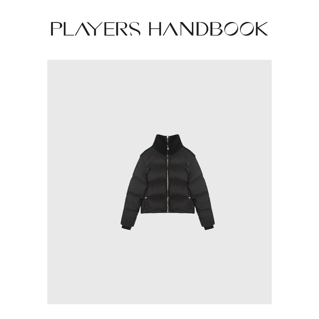 Players Handbook RO先锋潮流毛毛拼接暖冬中长款羽绒服PH1621